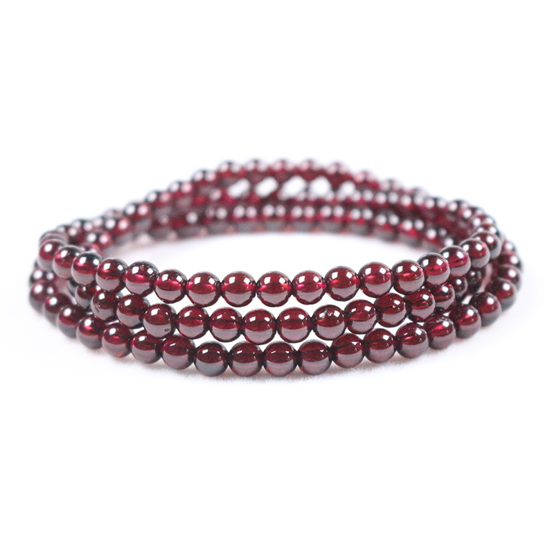 Natural wine red garnet bracelet wine red garnet multi-ring bracelet crystal jewelry manufacturers wholesale
