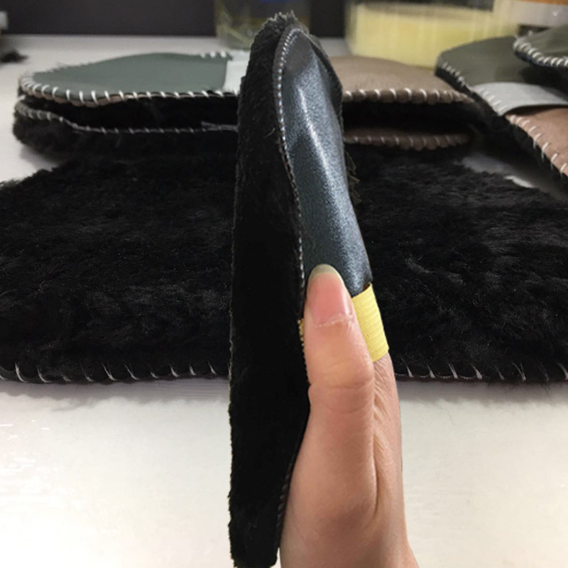 Imitation sheep plush shoe gloves manufacturers wholesale clean leather shoes car multifunctional polished gloves shoe polish shoe polish