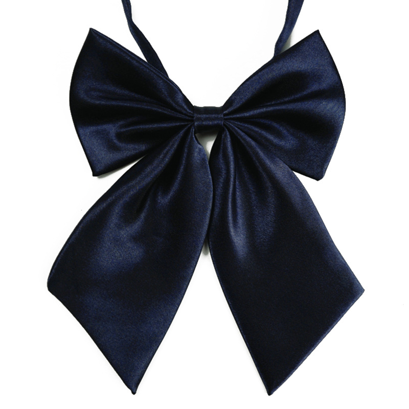Collar flower JK bow tie solid color striped women's silk-like professional bow bank waiter hotel Japanese wholesale