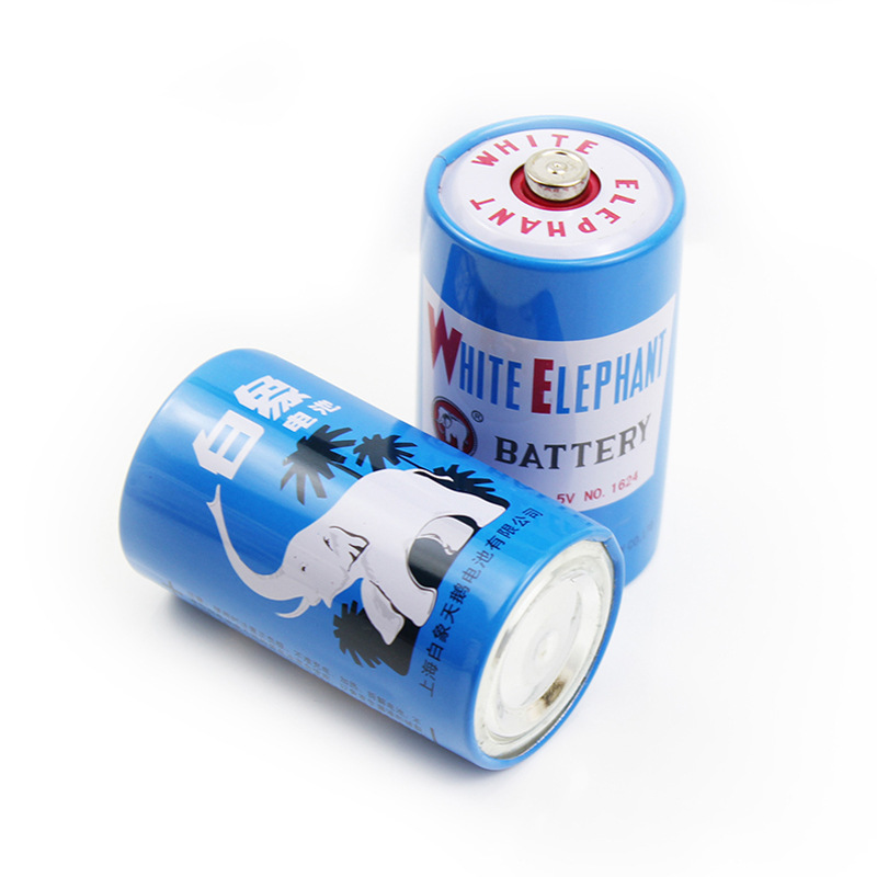 Blue White Elephant No. 1 battery R20 water heater gas stove 24 PCs/Box large No. 1 carbon dry battery