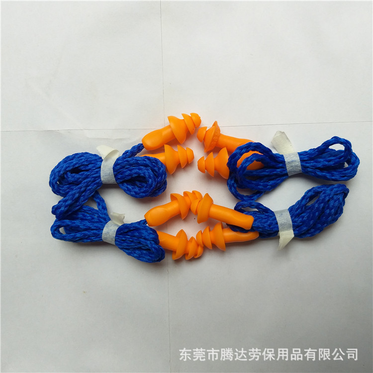 1270 Christmas tree-shaped anti-noise earplugs with line industrial silicone sound insulation hearing protection earplugs learning Wired