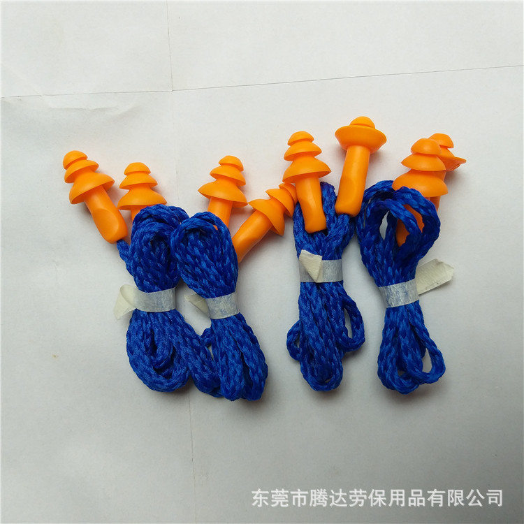 1270 Christmas tree-shaped anti-noise earplugs with line industrial silicone sound insulation hearing protection earplugs learning Wired