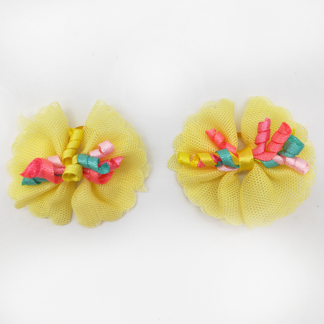 AliExpress hot sale pet headdress flower dog lace curly headdress flower bow hair accessories beautiful series