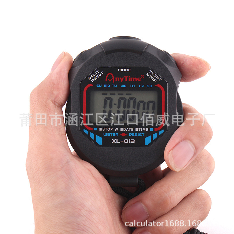 Multi-function electronic stopwatch game timing 1/100 second Putian training electronic running timer competition