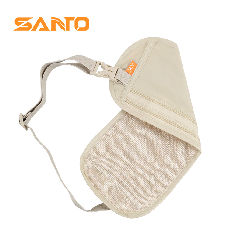 SANTO Outdoor Sports Running Waist Bag Travel Invisible Waist Bag Passband Bag Multifunctional ID Bag Mountaineering Backpack