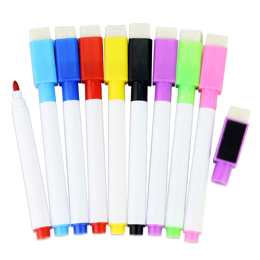 Factory Direct Sales Whiteboard Pens, Colorful Black Core Teacher Writing Pens, Watercolor Pens, Eco-Friendly Magnetic Drawing Pens, Children's Erasable Pens