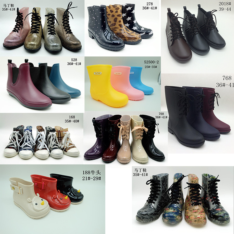 Nanfeng plastic men's and women's rain boots fashion women's rain boots processing Top making children's Rain Boots factory direct batch in stock