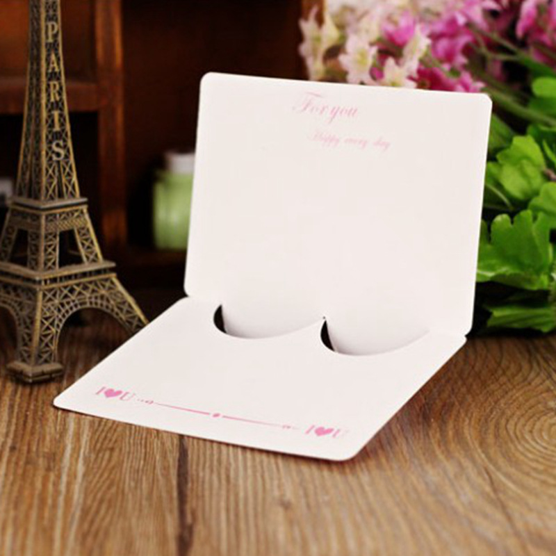 Wholesale In-Stock Heart-Shaped Greeting Cards Blank DIY Valentine's Day Christmas Creative Gratitude Blessing Birthday Small Cards