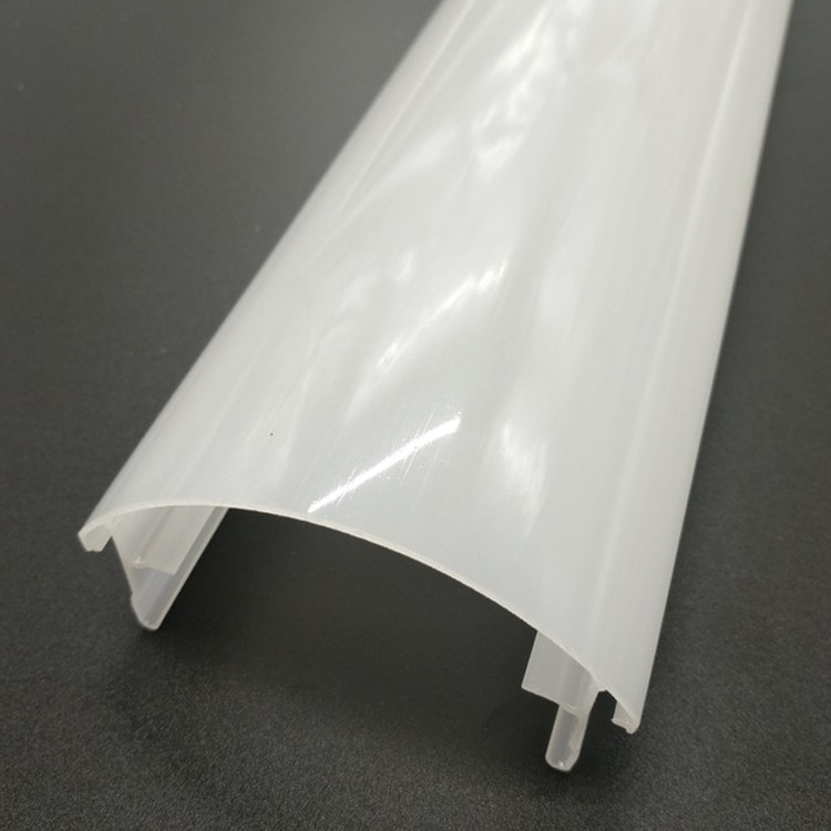 Led Fluorescent Lamp Cover Strip Profile Customized All-Plastic Tube Pc Frosted Lamp Cover Arc Cover Light Diffusion Pc Lamp Cover Profile