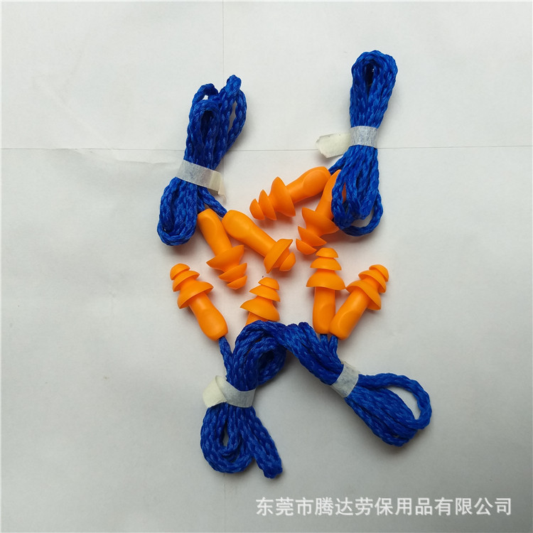 1270 Christmas tree-shaped anti-noise earplugs with line industrial silicone sound insulation hearing protection earplugs learning Wired