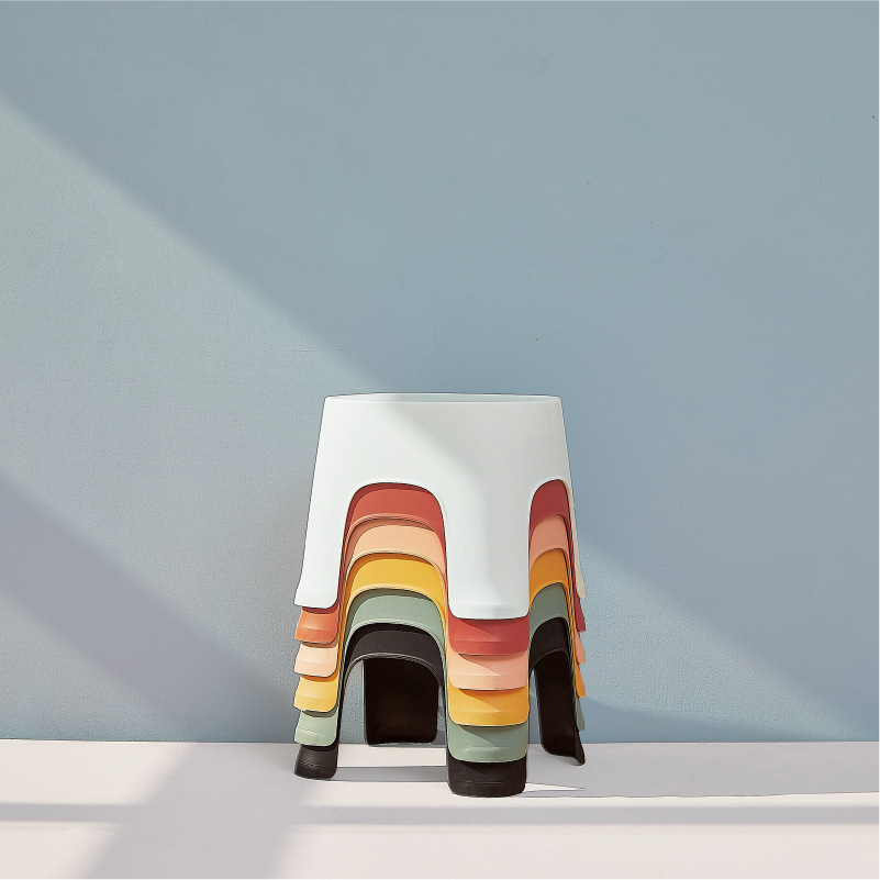 Thickened Row of Stools for Children, Household Bathroom Stools, Adult Non-Slip Plastic Stools, Bathing Low Stools, Entrance Shoe Changing Stools