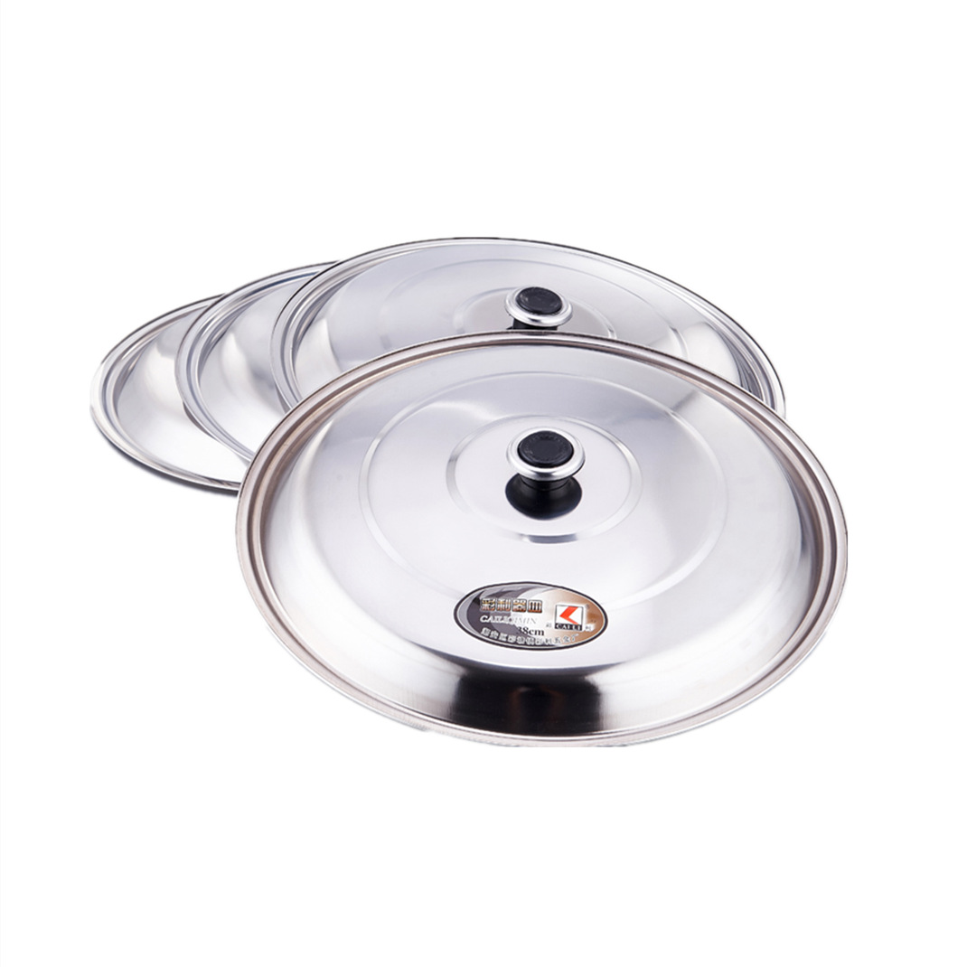 Factory direct supply with magnetic thick stainless steel pan cover wok cover frying pan cover multi-purpose cover flat cover high cover