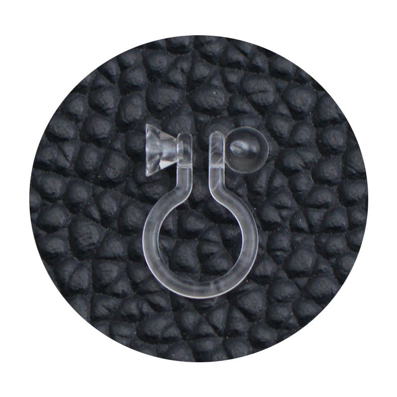 No Ear Holes Simple U-shaped Earring Clip DIY Earrings Accessories Transparent Resin Invisible Ear Clip Converter Women Wholesale