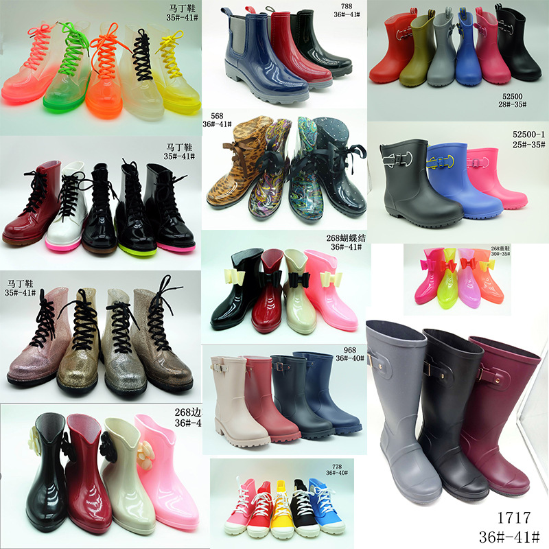 Nanfeng plastic men's and women's rain boots fashion women's rain boots processing Top making children's Rain Boots factory direct batch in stock