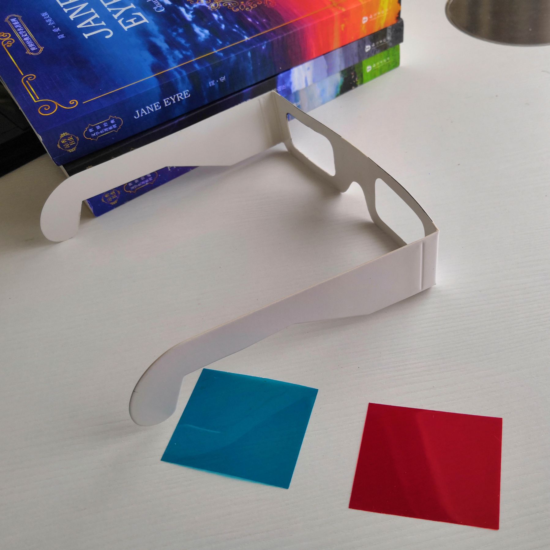 DIY homemade red and blue 3D glasses young children Primary School students Science and Technology small production science experiment device science and education material package