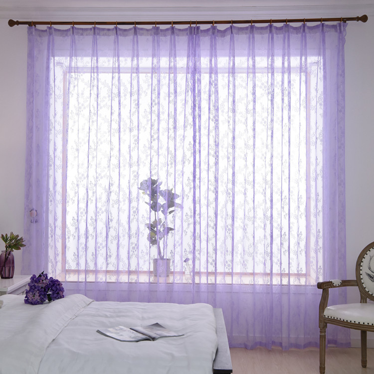 145 Side Wavy Edge White Lace Window Screen Warp Knitted Yarn Mosquito Net Bed Curtain Tablecloth Lace Coffee Curtain INS Curtain