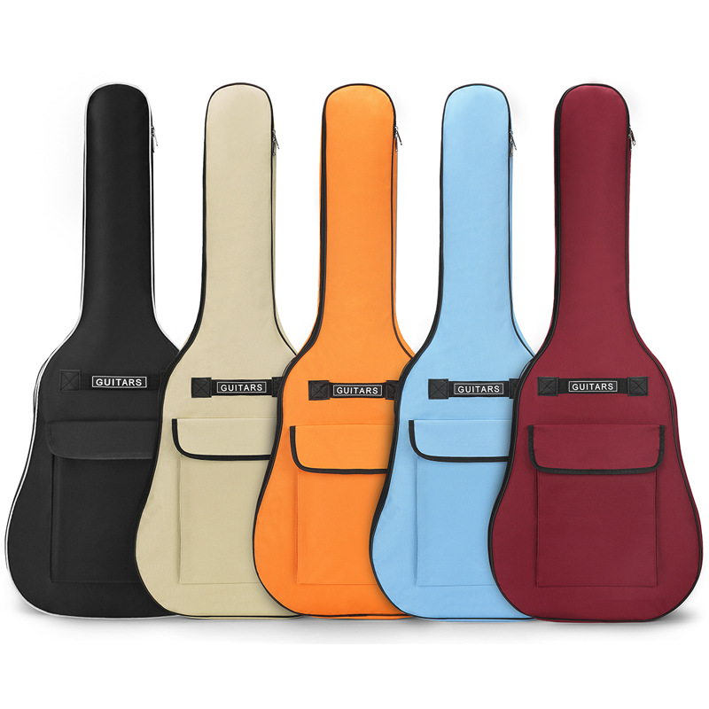 Factory Direct Sales Double Strap 5mm Thick Cotton 40inch 41inch Acoustic Guitar Bag Colorful Folk Guitar Bag Manufacturer Wholesale