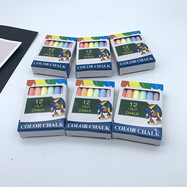 Бездымный цветной мел в наличии оптовая продажа 12 шт./коробка мел для детской рисовальной доски учебные принадлежности мел для учителей