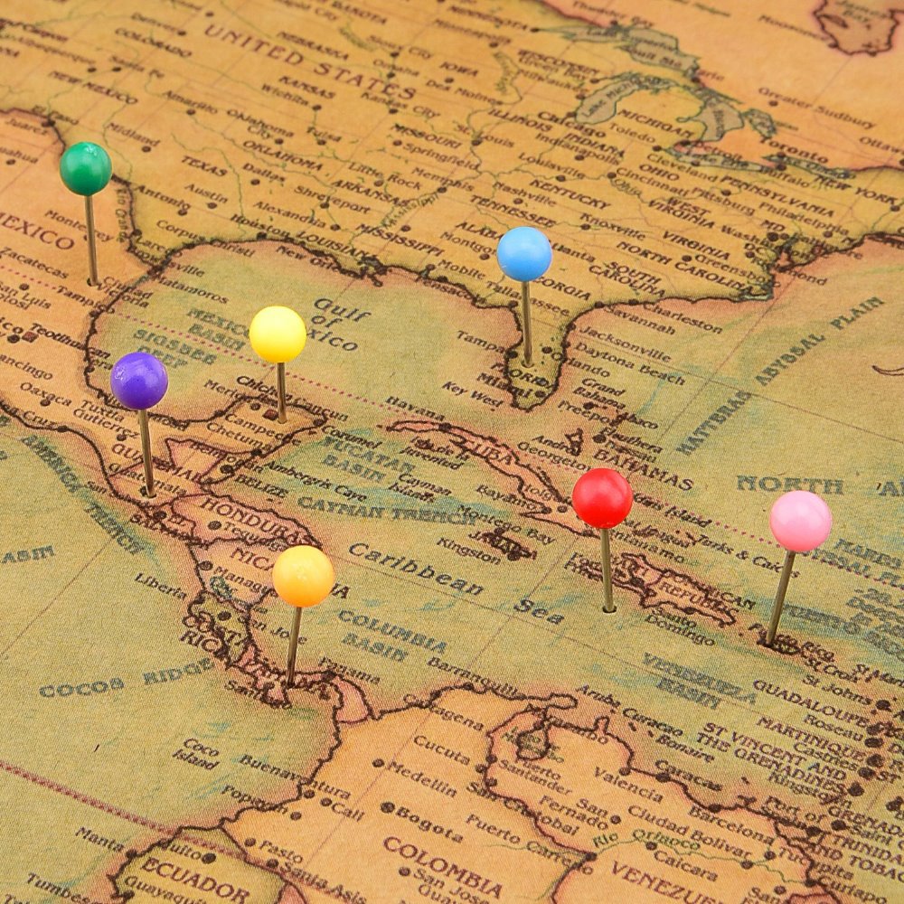 Stainless Steel Needle Color Plastic Pin Stationery Office Cork Fixed Multi-Size Ball Pin