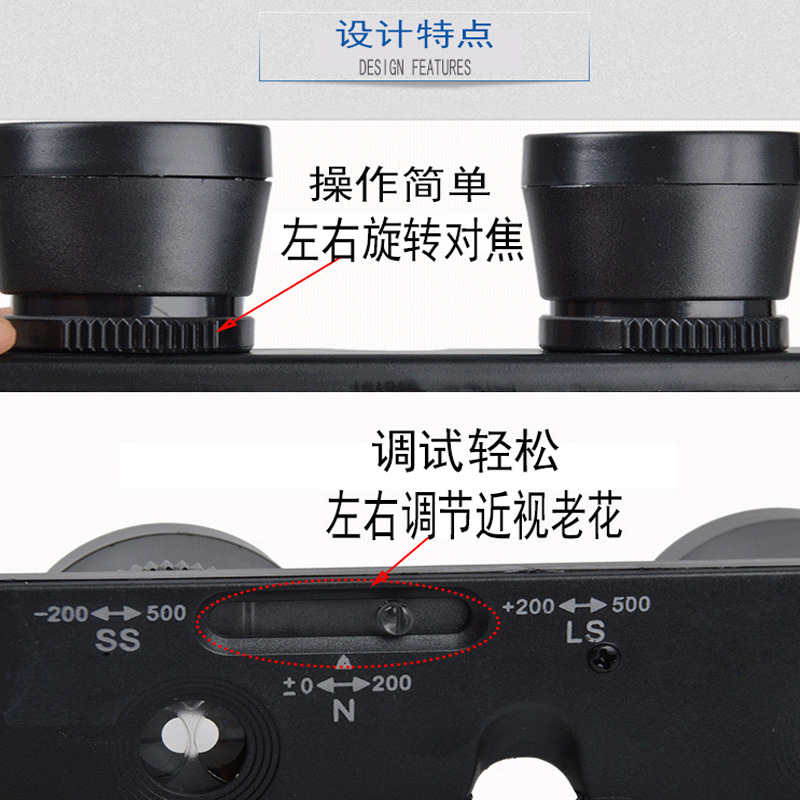 Glasses-Type Telescope for Fishing, High-Definition Magnification, Close to Fishing, Myopia, Presbyopia, Outdoor Glasses Manufacturer Supply