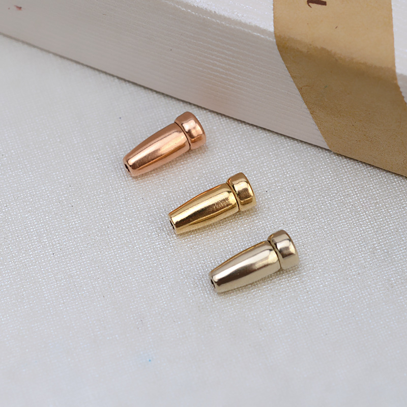 diy accessories 18K gold brooch one-word brooch with k gold elastic barrel chest ornaments simple corsage clothing 1678