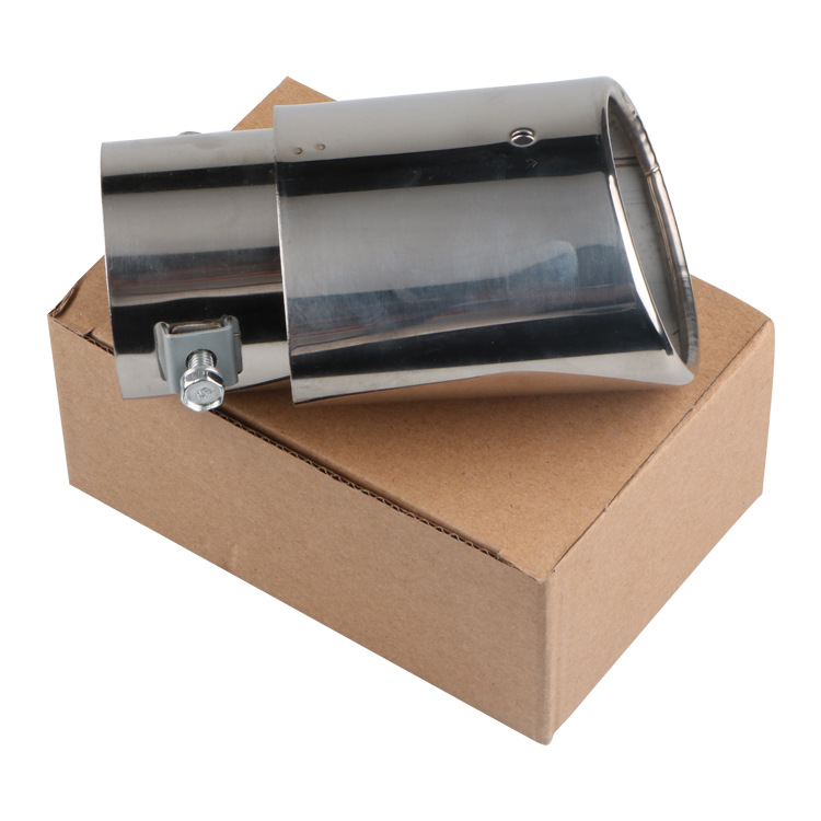 Cross-border GM tail throat exhaust pipe bright silver stainless steel decorative muffler modified accessories straight