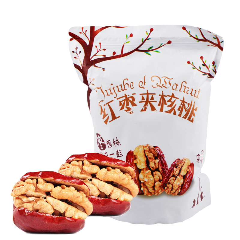 Оптовая продажа фиников с грецкими орехами Синьцзян Хотан финики с грецким орехом 500г пакет большие объемы со скидкой