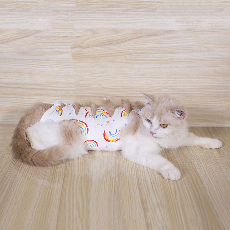 New Strap Type Sterilization Clothing Cat Sterilization Clothing Weaning Clothing Cotton Breathable Postoperative Clothing Cross-border Cat Clothes