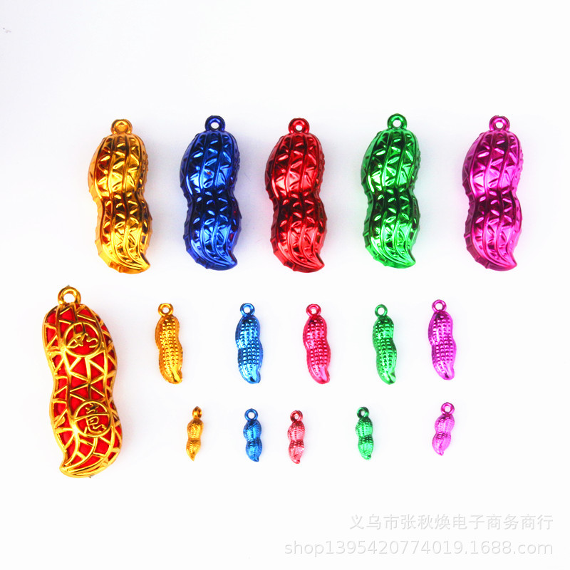 Hot-selling plastic simulation gold copper coin bucket decoration pendant accessories gold plated peanut ingot accessories gold coin