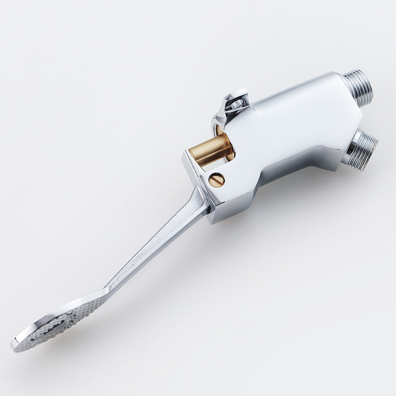 Foot-operated faucet laboratory hospital food factory wash basin single-cooled all-copper switch valve foot tap