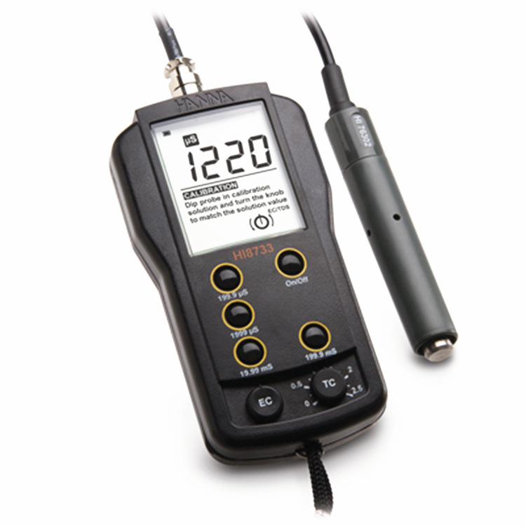 Supply HANNA HI8733 Microcomputer temperature compensation function conductivity EC tester conductivity meter