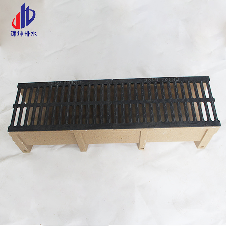 Resin concrete drainage ditch U-shaped finished product drainage ditch kitchen municipal new drainage resin drainage ditch