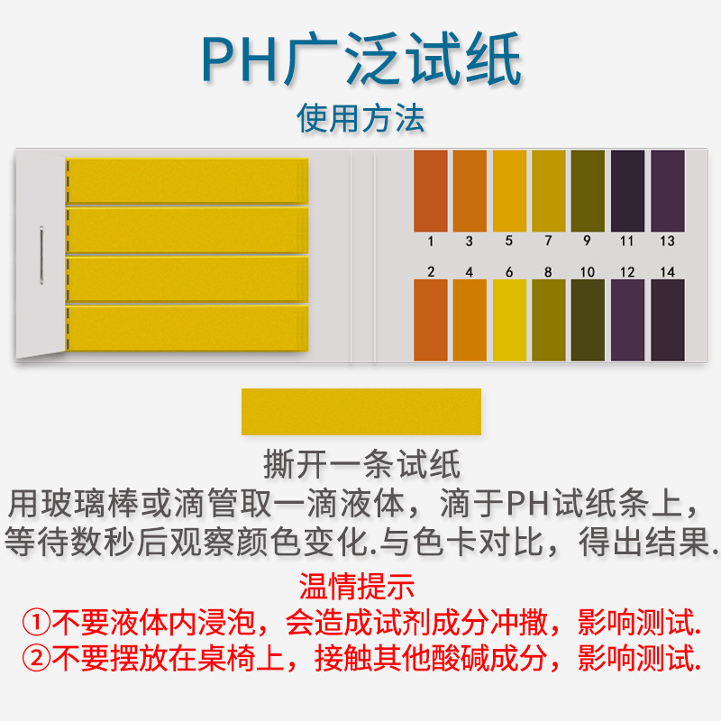 ph Test Paper Urine Test Paper English ph Test Paper 1-14 Wide Test Paper Wide Strip Human Body Acid and Alkali Test Paper