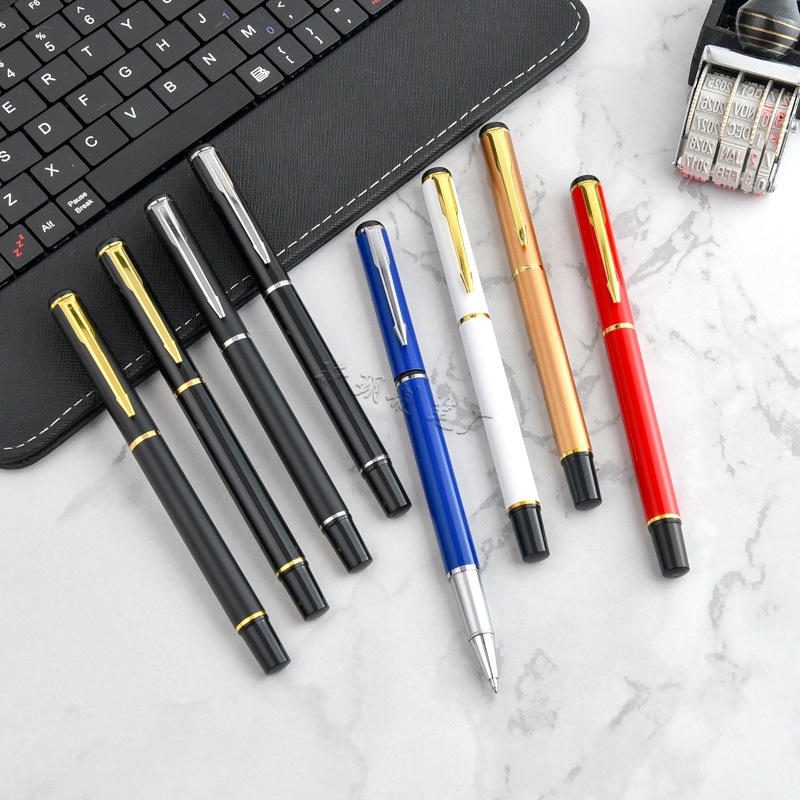 Wholesale Black Metal Orb Pen Signature Pen Gel Pen Business Advertising Gift Pen Metal Pen Set