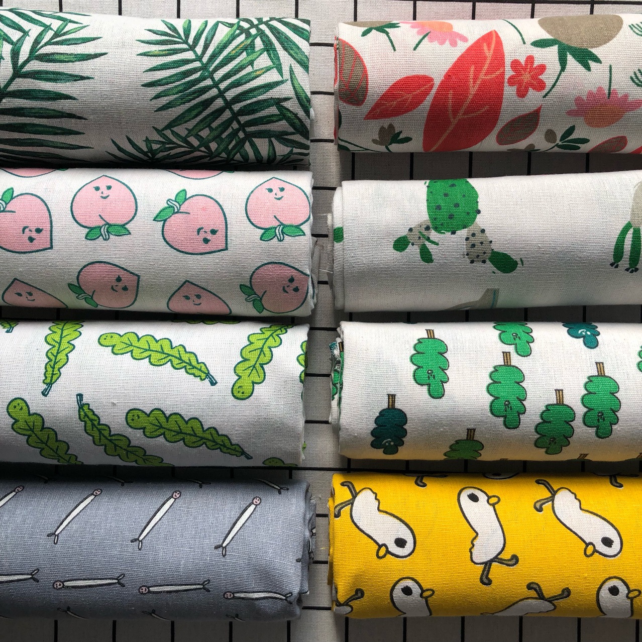 Свежая и милая печатная скатерть из полиэстера и хлопка, ткань для рукоделия