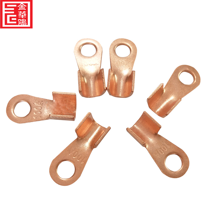 Leqing Manufacturer Copper Open Nose Ot5A 10A20A100A Terminal Block Copper Wire Lug Copper Wire Nose