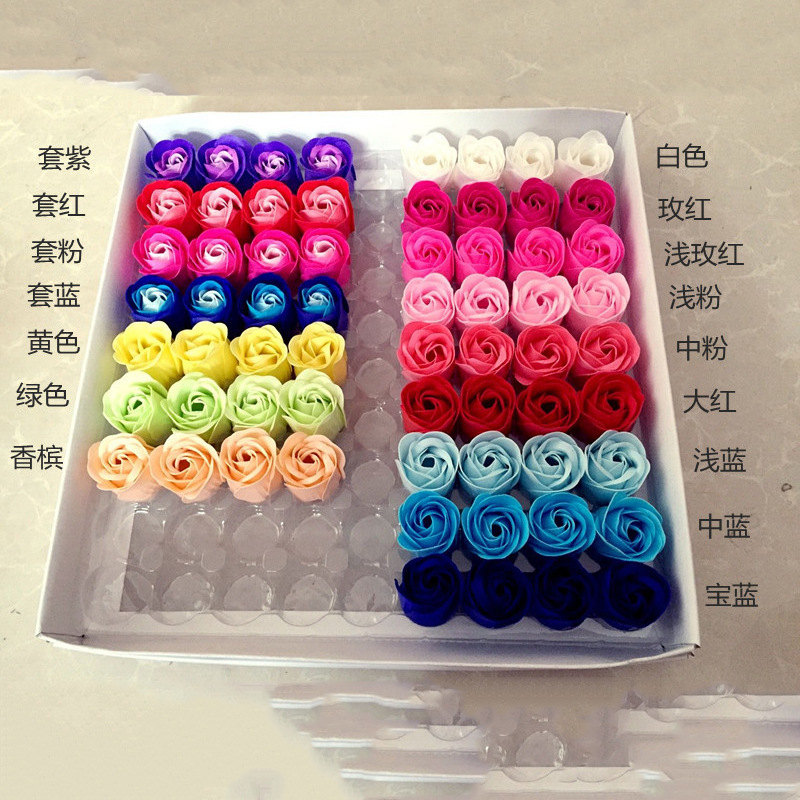 Teacher's Day soap flower head without base candy wreath decoration flower head soap flower gift box decoration teacher Valentine's Day