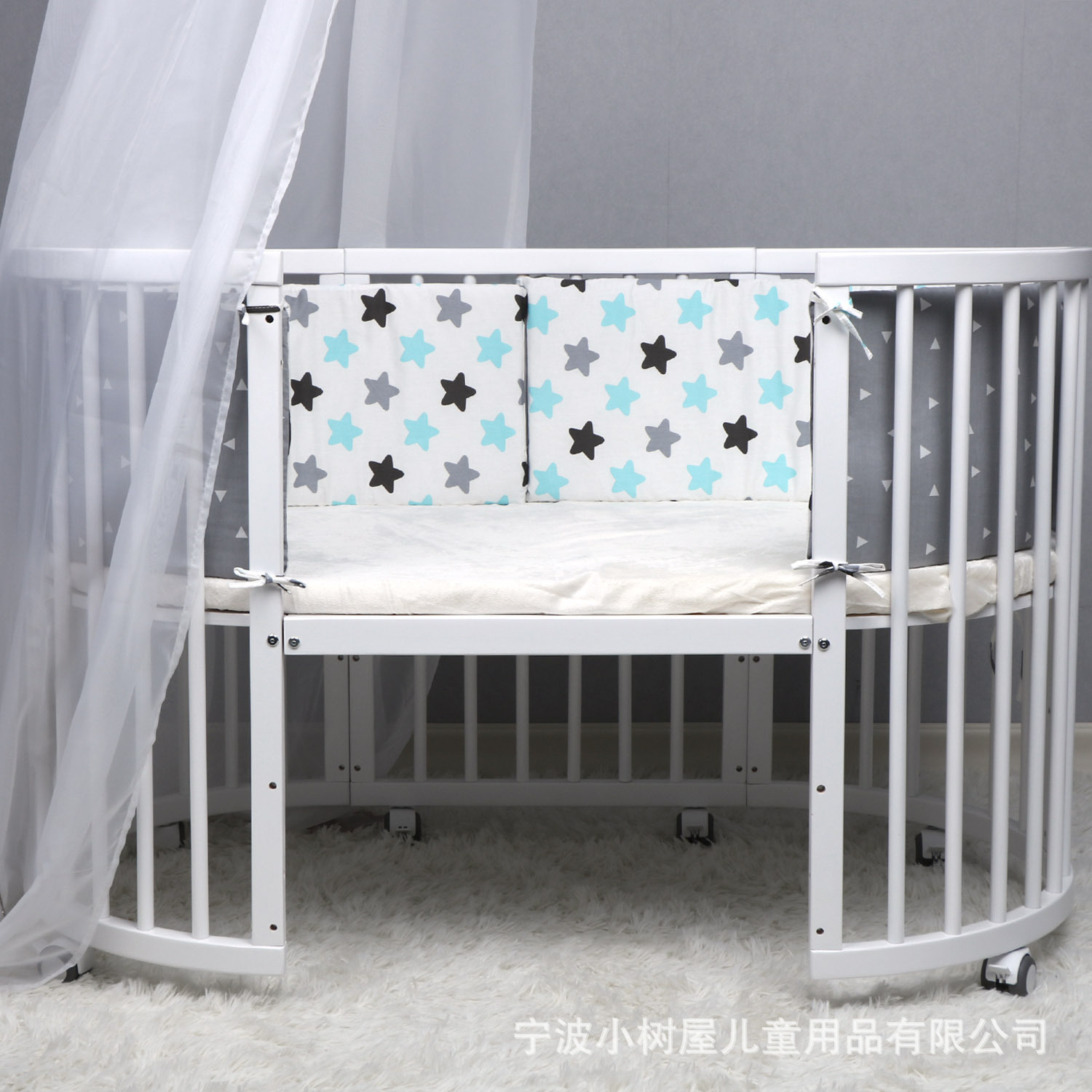 New Cross-Border Hot Selling Crib Fence Toddler Bed Guardrail Baby Anti-Collision Printed Pattern Bed Fence Wholesale