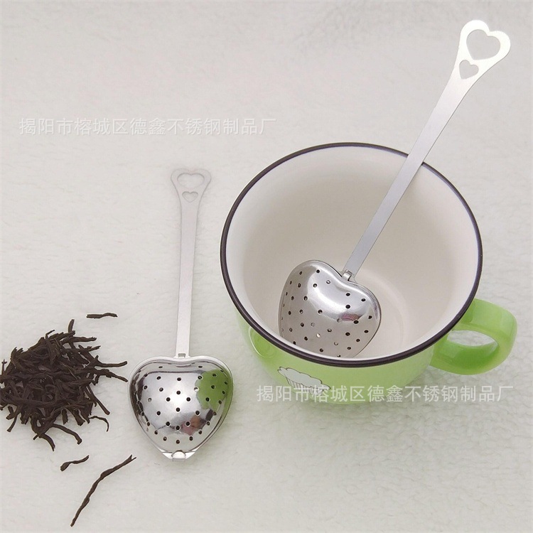 Wholesale Heart-Shaped Tea Strainer Stainless Steel Tea Infuser Tea Strainer 410 Tea Filter