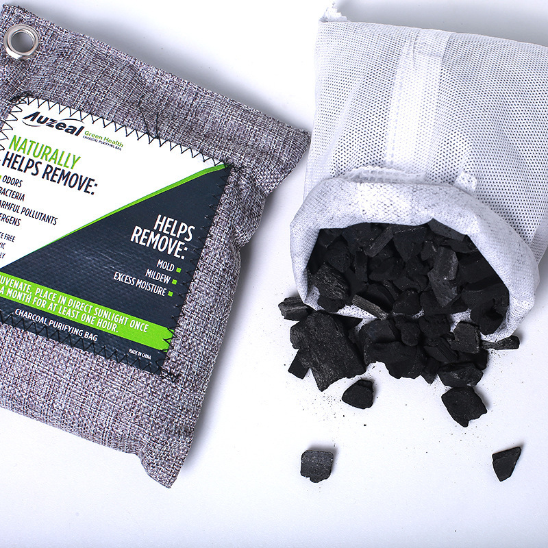 Кросс-бордерный мешок из бамбукового угля для автомобилей, удаление формальдегида и запахов, активированный уголь, дезодорация нового автомобиля