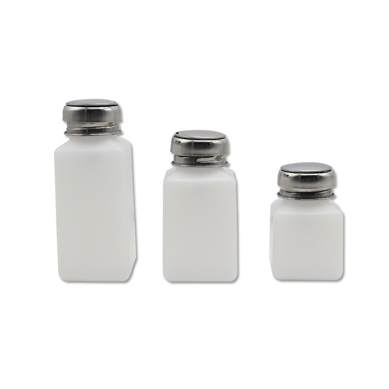 Stainless Steel Anti-Static Alcohol Bottle Push-Type Plastic Empty Bottle 100.200.250ml 4/6/8