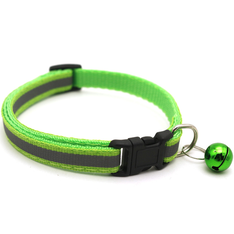 Jk Pet Reflective Patch Collar Reflective Cat and Dog Collar Bell Collar Pet Luminous Collar