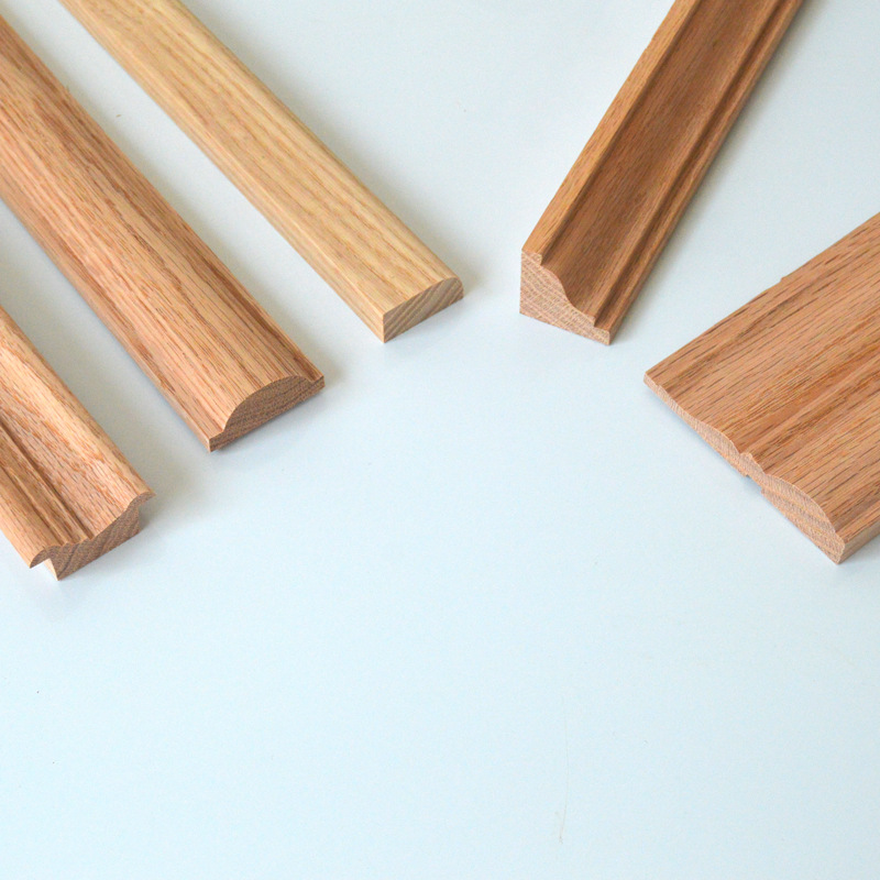 Оптовая продажа декоративной деревянной линии из массива дерева, натуральная деревянная линия для окон, дверей и углов