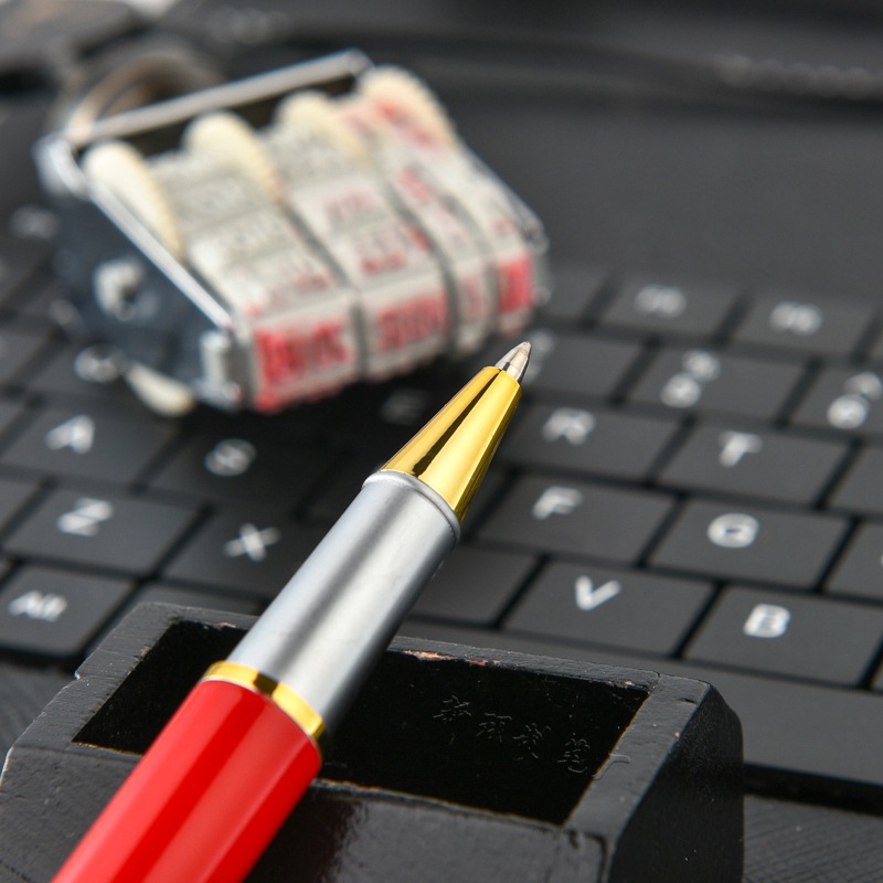 Wholesale Black Metal Orb Pen Signature Pen Gel Pen Business Advertising Gift Pen Metal Pen Set