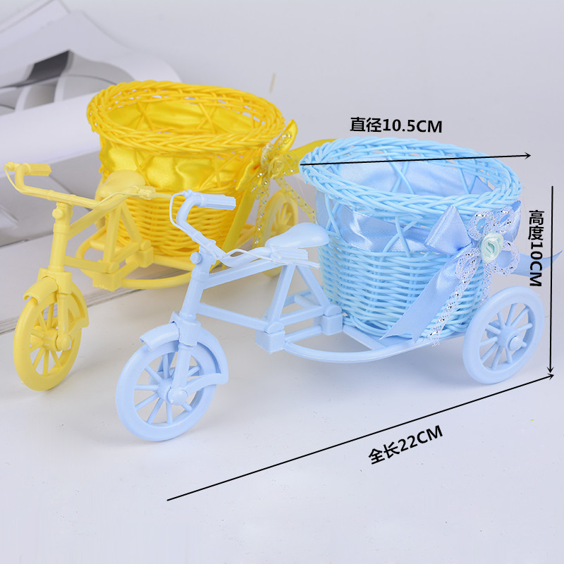 Плетеная цветочная корзина для велосипеда, пластиковая, декоративная корзина