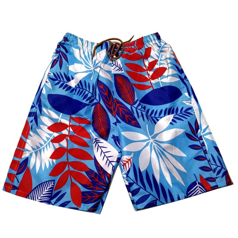 0002 # Impulse, Running, Summer Beach Pants, Simple Men's Home Casual Pants, Loose Floral Shorts, Low-End Drifting