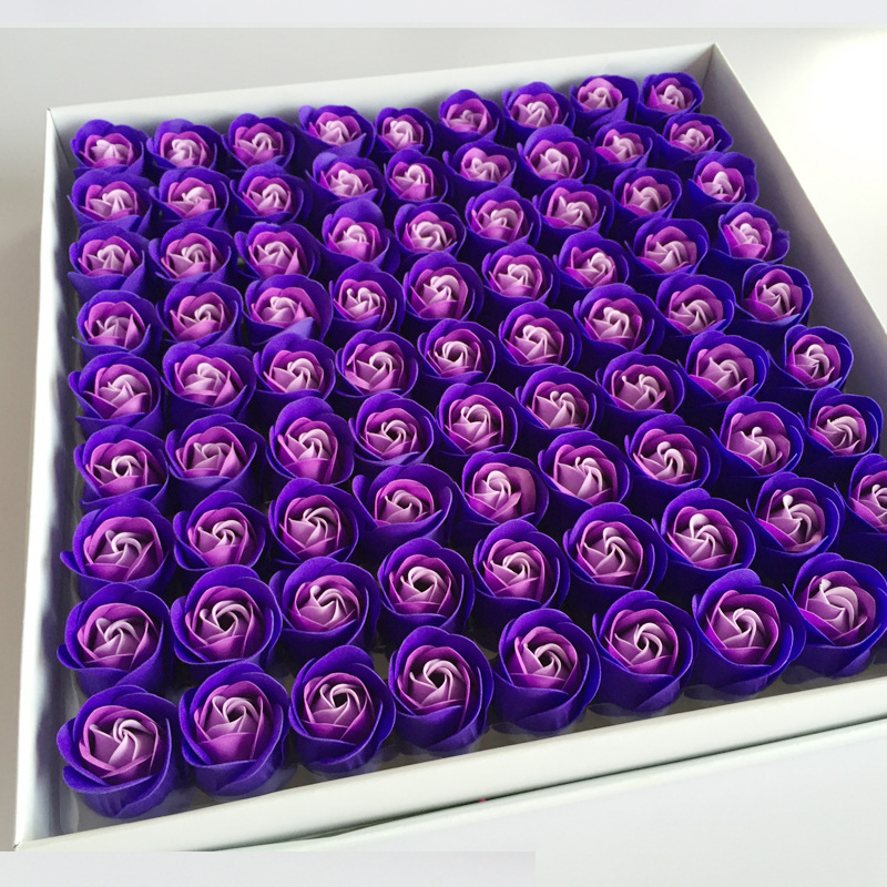 Teacher's Day soap flower head without base candy wreath decoration flower head soap flower gift box decoration teacher Valentine's Day