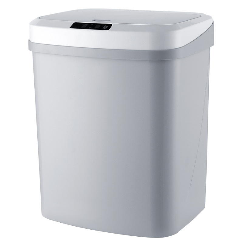 Intelligent automatic induction trash can with lid living room bedroom bathroom kitchen mute trash can cross-border supply