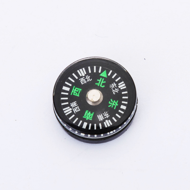 Factory wholesale 20mm miniature compass outdoor plastic compass clothing bag accessories precision compass