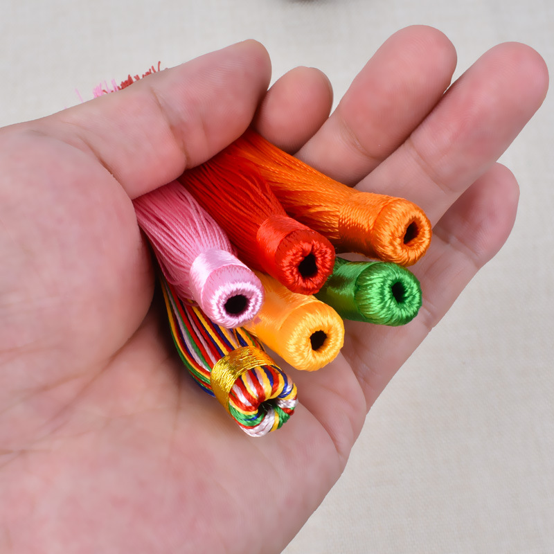 Chinese Knot Tassel 7cm Tube Hollow Tube Tassel Hanging Spike Sachet Tassel Car Hanging Tassel Tassel Chinese Style